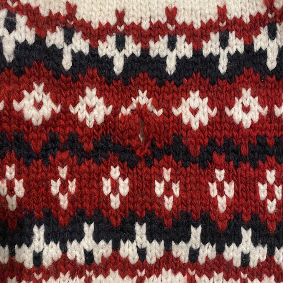 NWT AMERICAN EAGLE ABO Dog Pet Christmas Holiday Sweater L Large Red Navy - Image 2 of 4