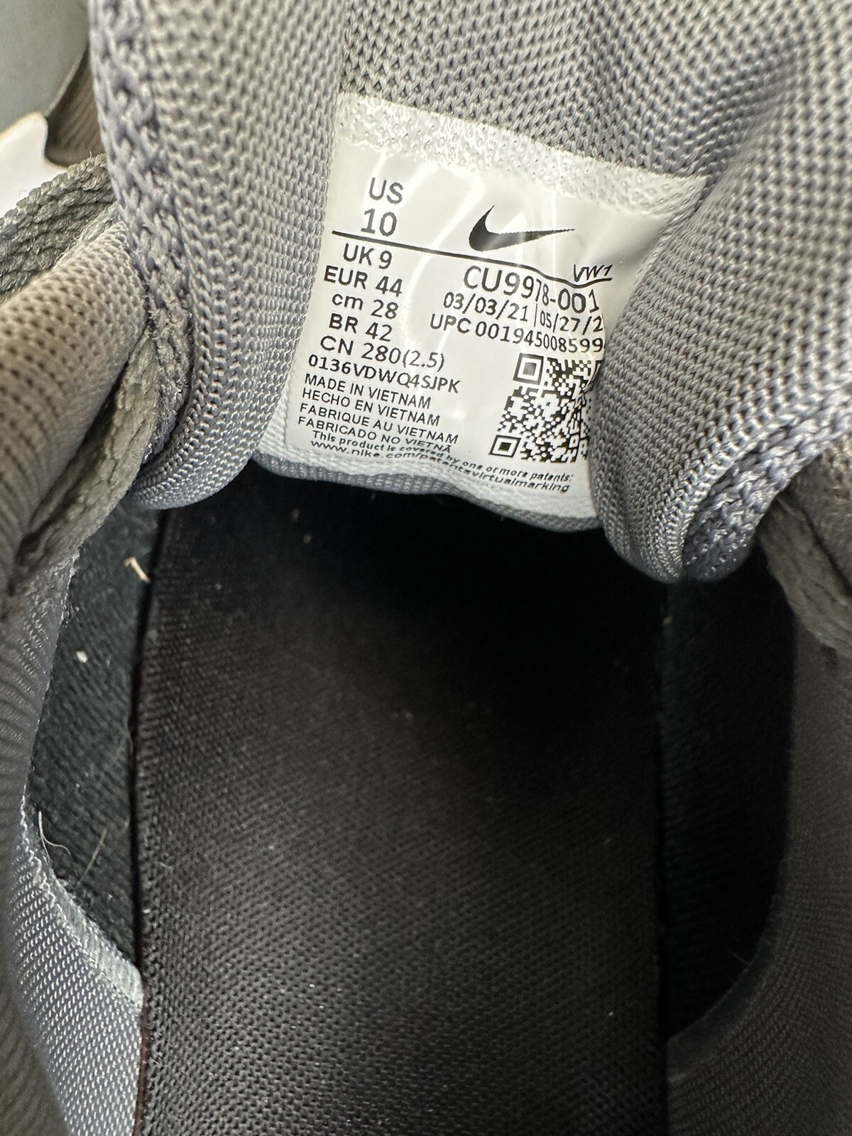 Nike Air Max Golf Smoke Grey Spikeless Men’s Shoes (C… Gem