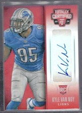 KYLE VAN NOY 2014 PANINI TOTALLY CERTIFIED RED MIRROR AUTO RC #D 11/25