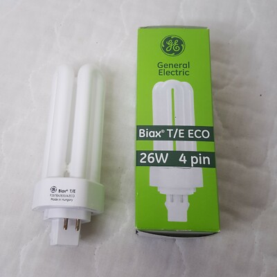 GE F26TBX/830/A/ECO Fluorescent 26W Lamp Light Bulb 4-Pin GX24q-3 3000K