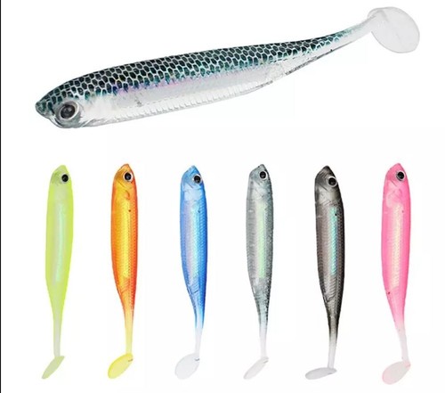 7cm Soft Lure Paddle Tail Shad Holograhic Top Quality 6 Colour Options Perch LRF - Picture 19 of 28