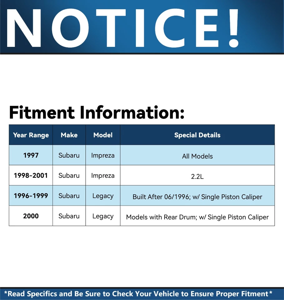 Rotores de freno delanteros 260 mm + pastillas de cerámica para Subaru Impreza Legacy 1997-2000 Foto 2 de 4