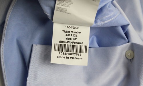 Suitsupply Egyptian Cotton Slim Fit Formelle Shirt Herren (UK) 47 Blau - Bild 9 von 10