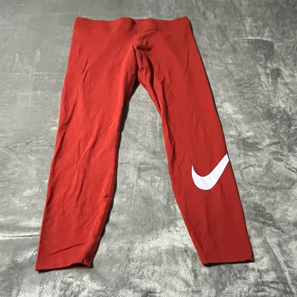 Nike Futura Leggings Womens XL Orange Mid Rise Stretch Athletic Swoosh CZ8530 | eBay