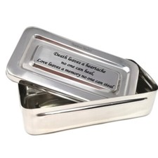 Heartache  Memory Quote - Pet Tribute Stainless Steel Keepsake Remembrance Box