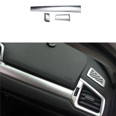 Silver For HONDA Civic 10th 2016-2021 ABS Dashboard Strip Trim Central Console