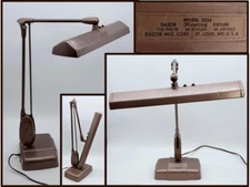 Vintage MCM DAZOR 2324 Floating Fixture Military Industrial Drafting Desk Lamp