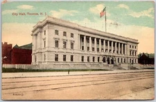 1919 City Hall Trenton New Jersey NJ Roadway Front View Posted Postcard