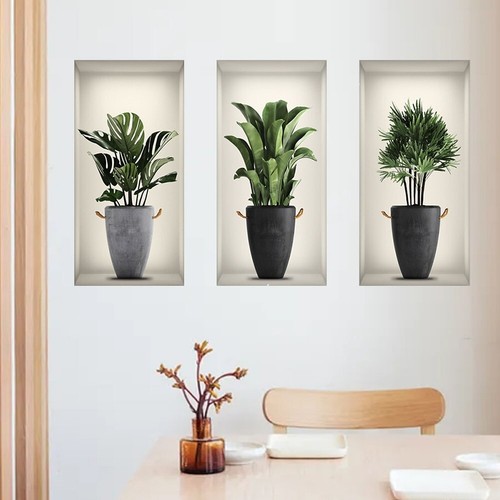 Wallflexi Adesivi Murali Giardino Primaverile, 4 Fogli 60x90 Cm, Decorazione Parete, Multicolore - 2