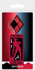 HARLEY QUIN RETRO CRAZY RUBBER KEYRING CARDED NEW 100% OFFICIAL MERCHANDISE