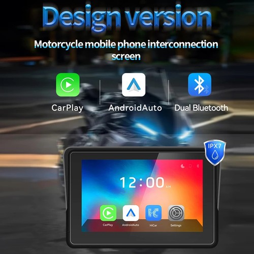 5" Motorcycle Navigator Wireless Carplay Android Auto IPX7 Waterproof with TPMS - Picture 3 of 15