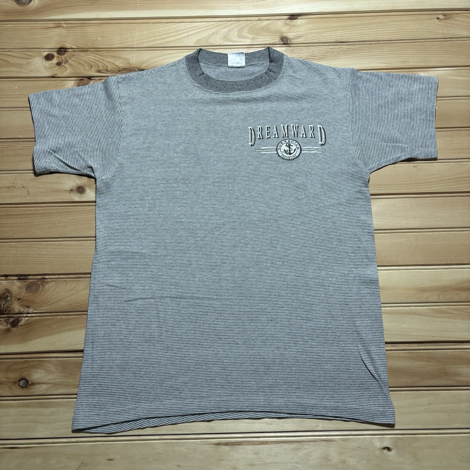 Vintage 80s Dreamward Norwegian Cruise Line Striped Ringer Shirt Size M