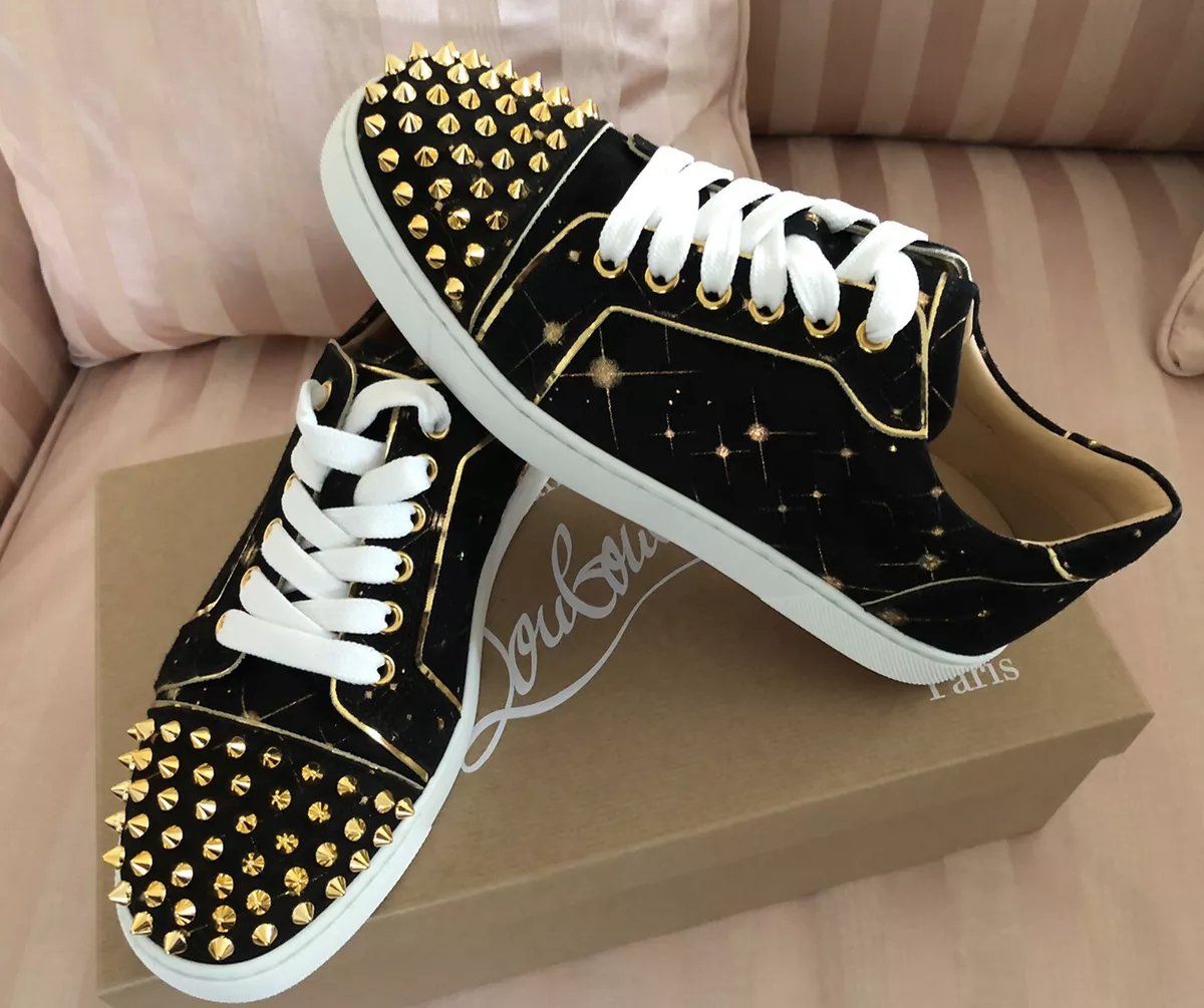 Christian Louboutin Vieira Spike Suede Low-Top Sneakers