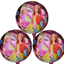 (3 Pcs) Barbie Foil Balloon Bouquet Barbie Birthday Party Pink