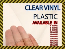 Clear Vinyl Plastic Fabric 54" Wide UV Resistant Sold By The Yard