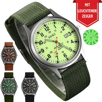 Armbanduhr Sportuhr Datum Minimalistisch Schlank Dünn Leuchtend Nylon Unisex