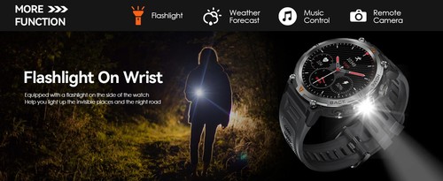 Smart Watch For Men Bluetooth Call With Flashlight Sports GPS Tracker Waterproof - 第 13/23 張圖片