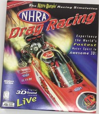 NHRA Drag Racing - Nitro Burning Racing Simulation PC CD-ROM Big Box