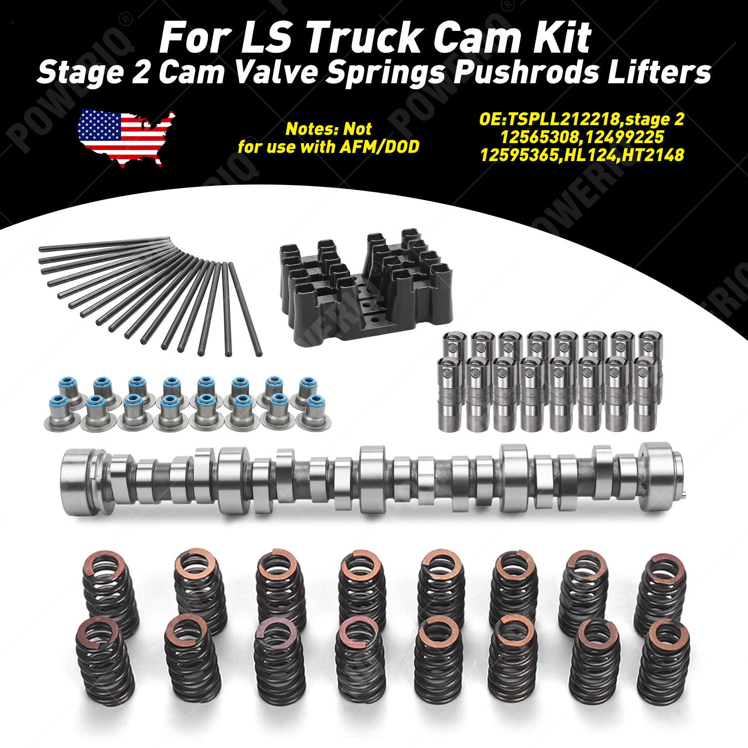 For LS Truck Cam Set Stage 2 Cam Valve Springs Pushrods Lifter 4.8 5.3
