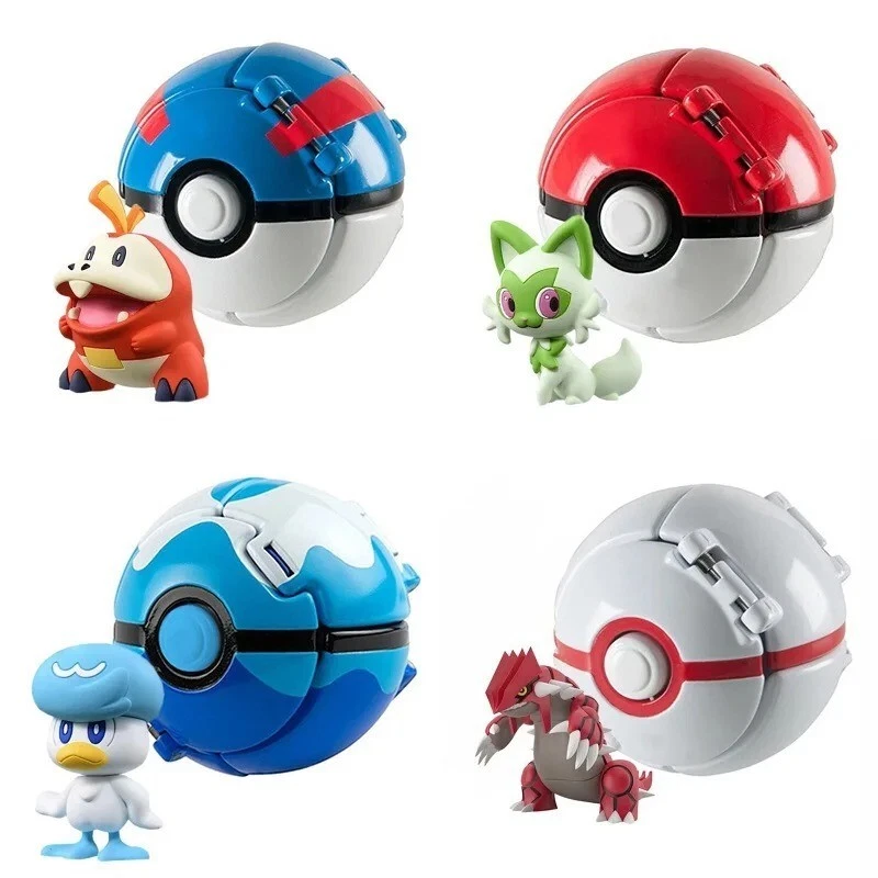 Action figure POKEMON. Pokeball Pikachu Charizard Squirtle Pocket. Idea REGALO - Immagine 3 di 4
