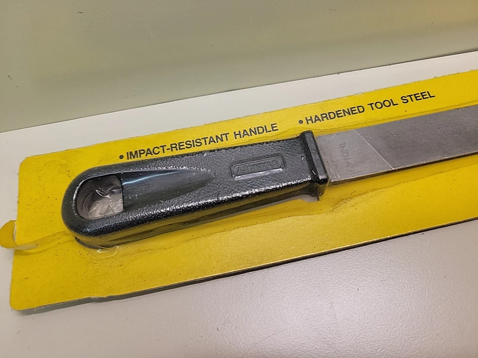 Stanley 8" Flat File Mill Bastard Handle 22-008 Hardened Steel #8 New Old Stock - Image 4 of 4