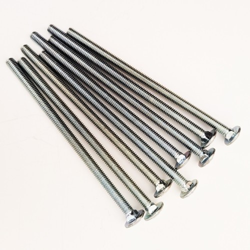 5/16-18 x 6" CARRIAGE BOLTS Steel Bright Zinc Plated Full Threads (8) 712646 - Picture 2 of 2