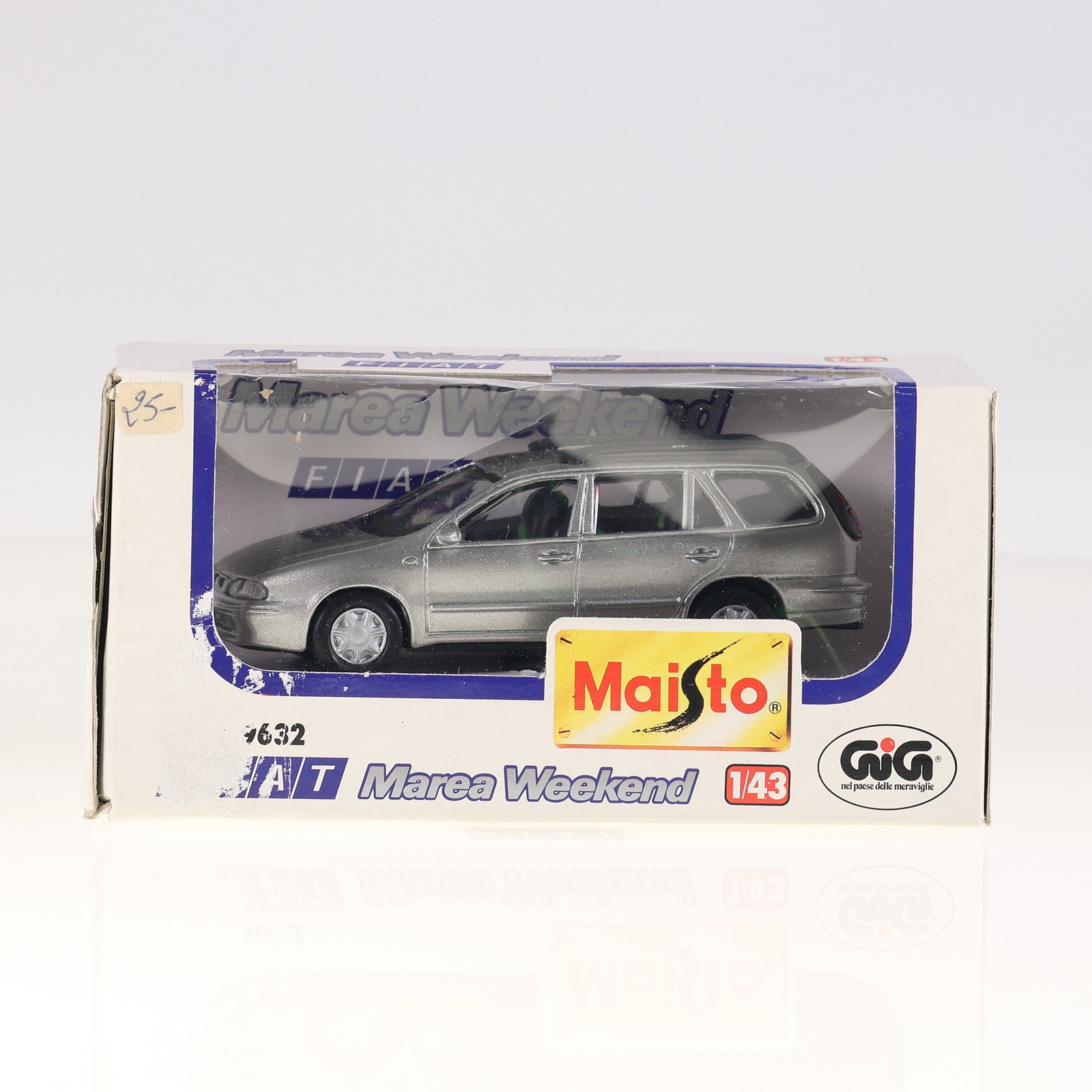 Fiat Marea Weekend Maisto 1632 miniature 1/43 gris métal avec boîte