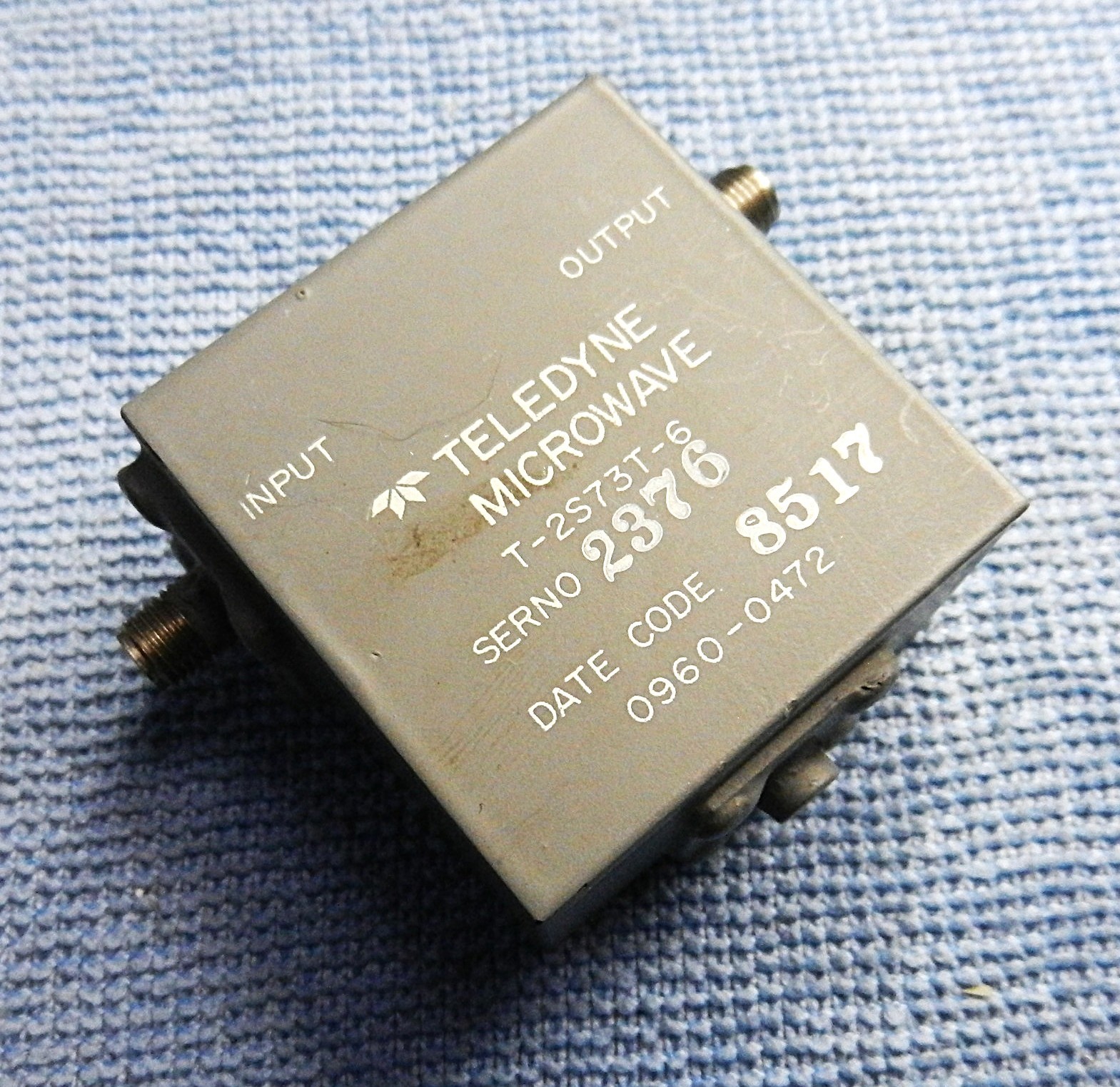 Teledyne Microwave T-2S73T-6 RF Isolator 1.8 GHz - 4.5 GHz (18dB Isolation)
