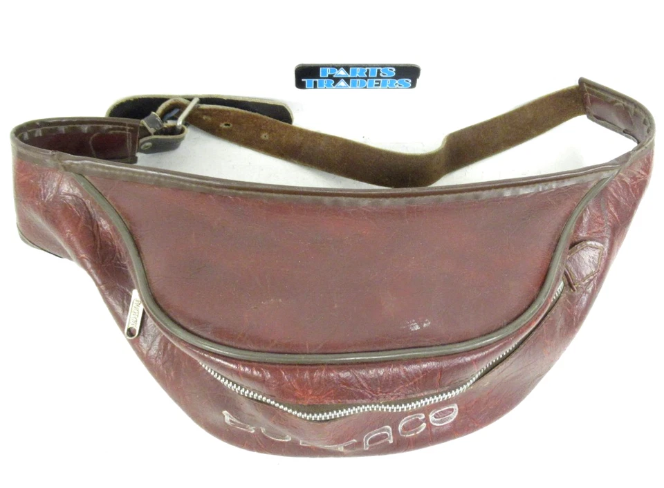 Bolsa/pacote de babá vintage de couro para trilha Bultaco - Imagem 2 de 4