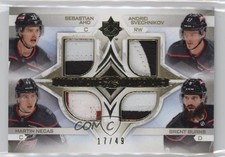 2023-24 Ultimate Collection Materials Gold 17/49 Sebastian Aho Quad Patch hq5