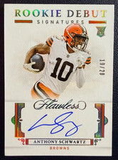 ANTHONY SCHWARTZ 2021 Panini Flawless Rookie Debut Signatures Silver 19/20
