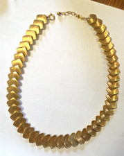 Signed ENCHAPADO Brand 1950s Gold Filled  Choker Necklace Length 18"
