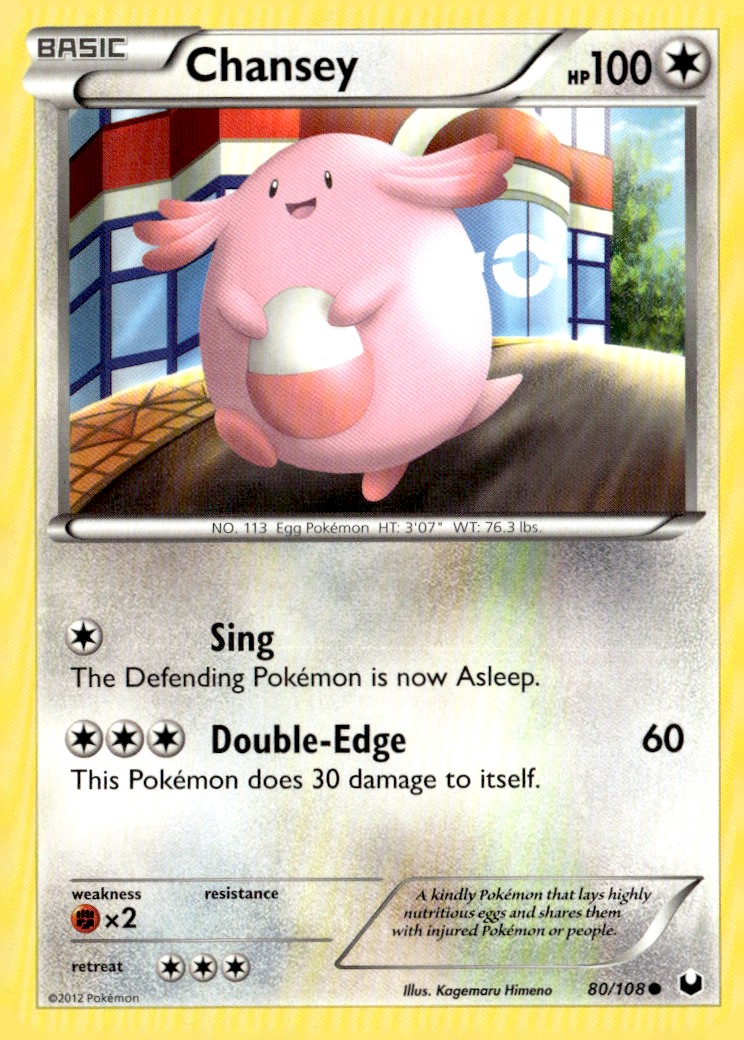 Chansey (80) Common Dark Explorers 80/108 Pokémon TCG
