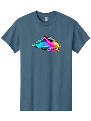 Commuter-Train Mens Graphic Tee, 100% Cotton, Casual Summer Wear