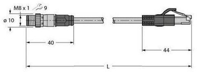 Turck 6933308 Sensor-/Aktor-Steckverbinder Steckverbinder konfektioniert 1 St.  