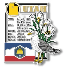 Utah State Montage Magnet by Classic Magnets, 3" x 3.1"