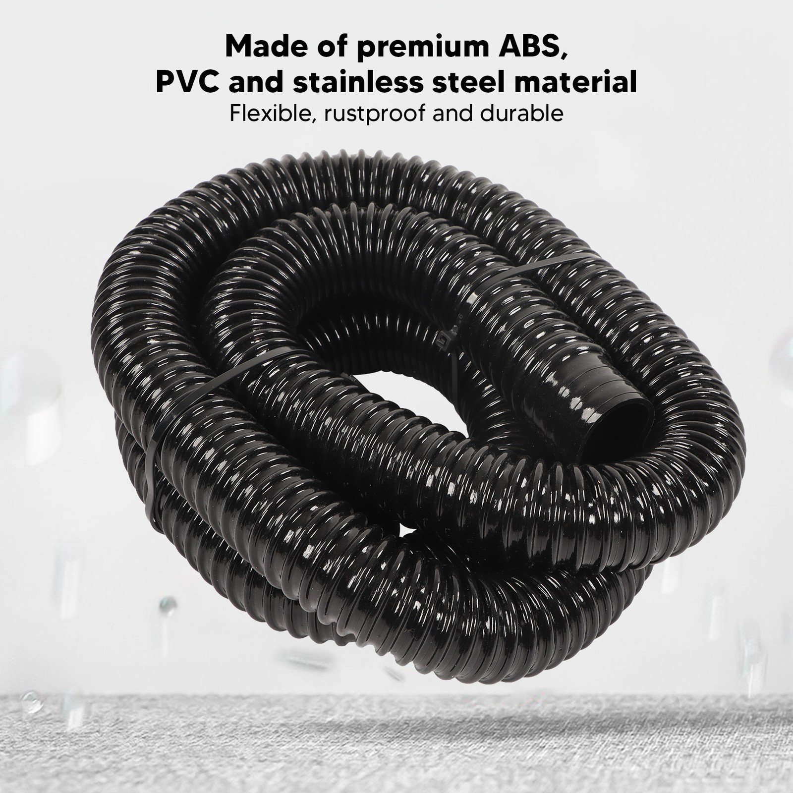 ˜5ft Flexible PVC Hose Chemical Resistance Bilge Pump Hose Plumbing Kit Thru