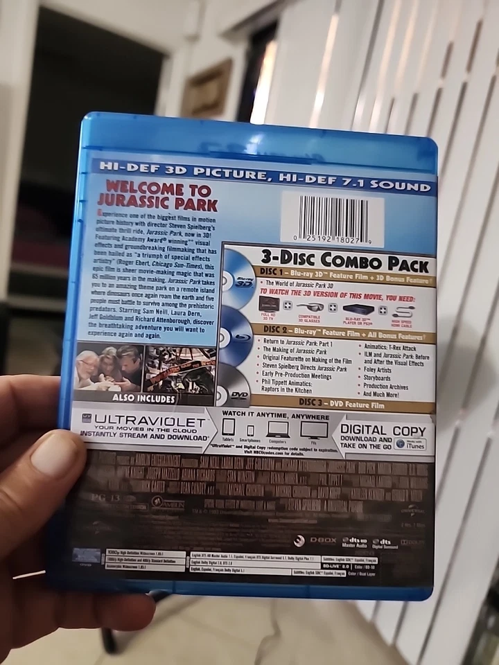 Парк юрского периода (Blu-ray/DVD, 2013, набор из 3 дисков) - Изображение 2 из 2