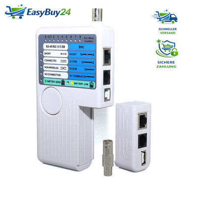 Netzwerkkabel Tester RJ11 RJ45 USB BNC LAN UTP STP Kabel Tracker Gerät