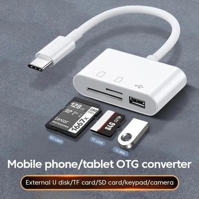 USB-C Card Reader OTG TF SD CF Adapter for iPad Pro MacBook Samsung Huawei