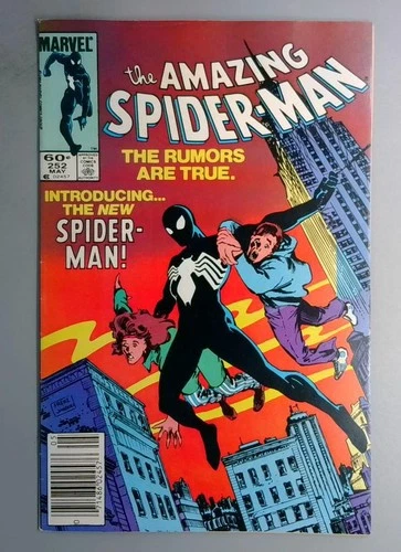 Amazing Spider-Man #252 VF- Newsstand 1st Black Spidey Suit Marvel 1984 BW1