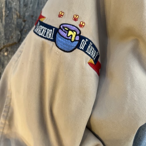 Vintage The Disney Store Winnie The Pooh Denim Bomber Varsity Jacket - Picture 3 of 14