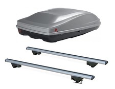 DACHTRÄGER + DACHBOX SPARK ECO 400 FÜR VOLVO V50 SW AB 2004 MIT RELING