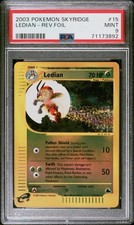 2003 POKEMON E-READER SKYRIDGE #15 LEDIAN-REVERSE FOIL PSA 9 on eBay
