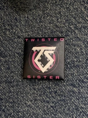 VINTAGE Twisted Sister Badge Button Pinback Pin Retro Music Tour #346 80s Metal - Image 1 of 3