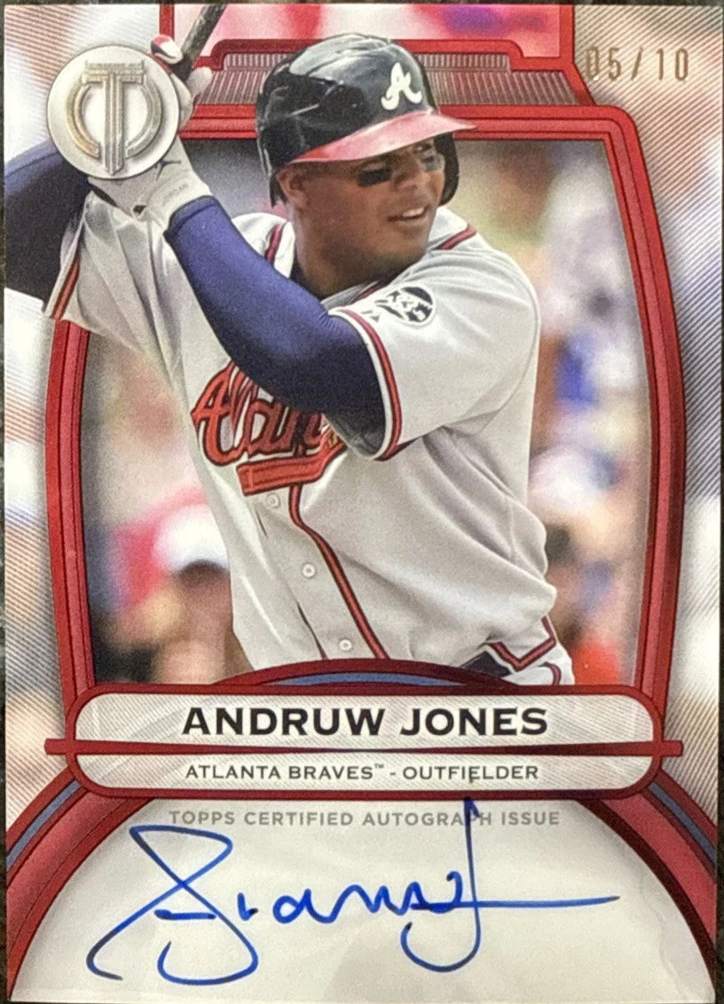 Topps Andruw Jones Baseball Autographed Sports Trading Cards