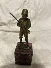 Antyczny brąz chłopiec na podstawie amarble 1920 Art Deco Wędkarstwo Brąz Rzeźba