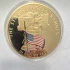 Gold Star-Spangled Banner Commemorative Coin American Flag Eagle Uncirculated