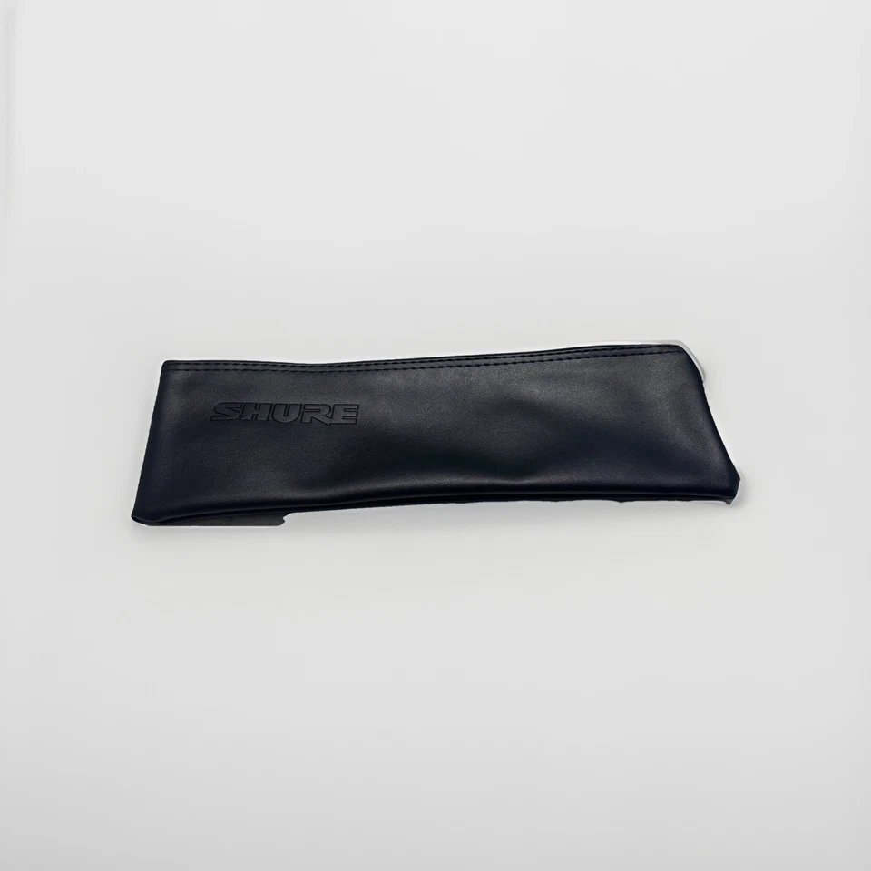 Bolso Bolsa de Cuero para Micrófono Inalámbrico SHURE 13x4" en Imitación Logo Negro Cremallera Largo Foto 2 de 4