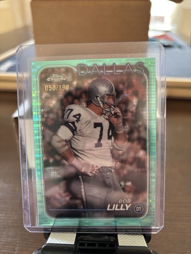 2024 Topps Chrome BOB LILLY #43 Aqua /199 Dallas Cowboys